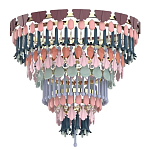 Люстра круглая с декором из разноцветных элементов в виде листьев Changing Seasons варинант исполнения - 1 | Loft Concept в Челябинске