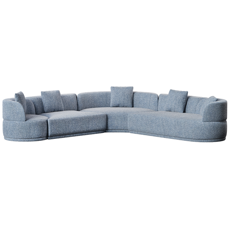 Угловой модульный диван Calypso с поворотным механизмом  Голубой в Челябинске | Loft Concept 