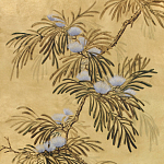 Обои ручная роспись Silk Tree Original colourway on Gold Bullion gilded paper варинант исполнения - 2 | Loft Concept в Челябинске