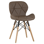 Стул с коричневым сиденьем из экокожи JEROEN варинант исполнения - 1 | Loft Concept в Челябинске