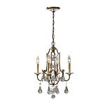 Люстра с 4-мя лампами и стеклянными подвесками в классическом стиле Feiss варинант исполнения - 2 | Loft Concept в Челябинске