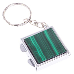 Зеркало брелок складное двухстороннее из натурального камня Малахит Stone Mirrors варинант исполнения - 4 | Loft Concept в Челябинске