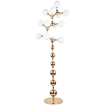 Торшер с плафонами из стеклянных шаров Pearls Suspension Gold Floor Lamp варинант исполнения - 1 | Loft Concept в Челябинске