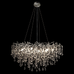 Люстра подвесная с прозрачными стеклянными подвесками в форме капель Диаметр 80 см Droplet Chandelier варинант исполнения - 3 | Loft Concept в Челябинске