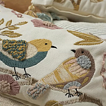 Чехол на подушку с кисточками и вышивкой птиц Ethnic mix Birds Rect варинант исполнения - 7 | Loft Concept в Челябинске
