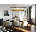 Люстра овальная с каскадом из разноцветных круглых подвесов Key Lustar варинант исполнения - 2 | Loft Concept в Челябинске