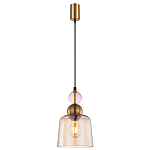 Подвесной светильник со стеклянным плафоном янтарного цвета Prestige варинант исполнения - 2 | Loft Concept в Челябинске