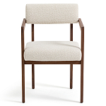 Кресло обеденное Alcove White Boucle из массива ореха варинант исполнения - 2 | Loft Concept в Челябинске