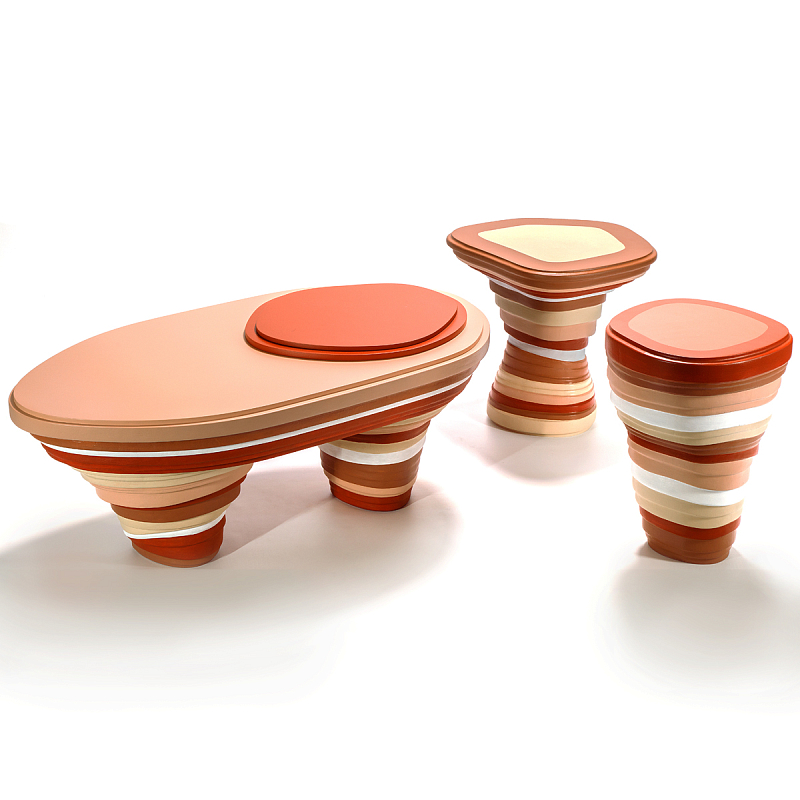 Комплект кофейных столиков Vorlon Desert three tables Терракотовый Комплект кофейных столиков Vorlon Desert three tables Терракотовый в Челябинске | Loft Concept