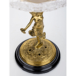 Чаша стеклянная прозрачная на бронзовой подставке с фигуркой девушки Eden Garden варинант исполнения - 4 | Loft Concept в Челябинске