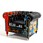 Кресло "Умный Умник" Rick and Morty graffiti chair натуральная кожа  варинант исполнения - 1 | Loft Concept в Челябинске