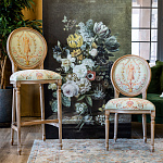 Барный стул из массива бука светло-зеленый с растительным орнаментом Raffael Angel Green Bar stool варинант исполнения - 8 | Loft Concept в Челябинске