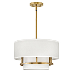 Потолочный светильник с двухслойным белым текстильным абажуром Hinkley варинант исполнения - 15 | Loft Concept в Челябинске
