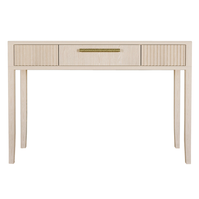 Элегантная Консоль Primo с выдвижным ящиком Светлый дуб Древесина Золотой в Челябинске | Loft Concept 