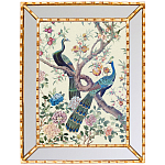 Постер в зеркальной раме в стиле шинуазри Chinoiserie Imperial Garden Peacocks on a Tree Poster варинант исполнения - 1 | Loft Concept в Челябинске