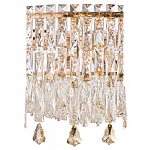 Люстра круглая с хрустальными подвесками на золотистом каркасе Roul Crystal Light варинант исполнения - 10 | Loft Concept в Челябинске