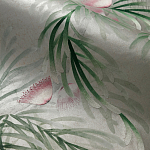 Обои ручная роспись Silk Tree Colourway SC-92 on Crackled Silver on Shell Pink metallic silk варинант исполнения - 1 | Loft Concept в Челябинске