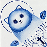 Плитка с узором Котики варинант исполнения - 2 | Loft Concept в Челябинске