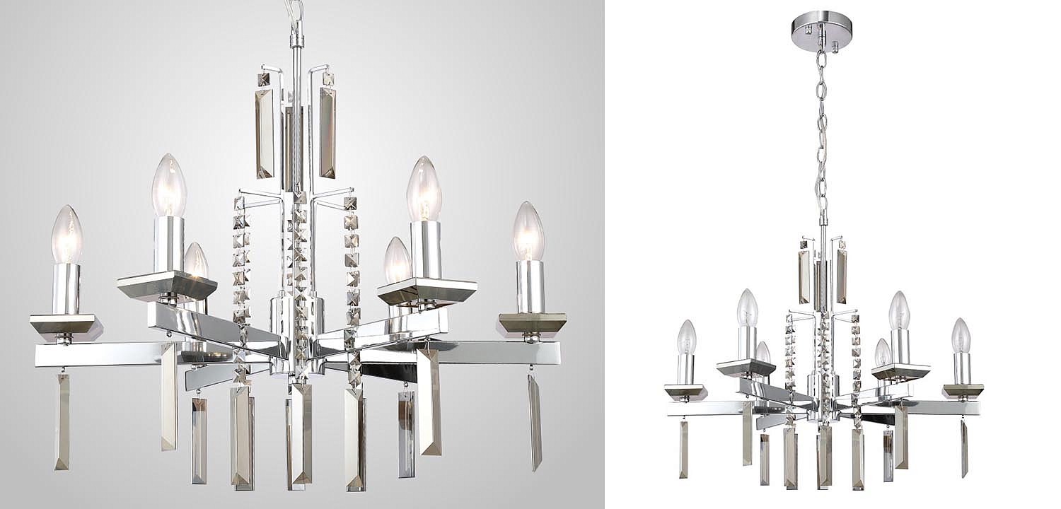 Люстра Vivien Crystal Chrome Chandelier 6 Люстра Vivien Crystal Chrome Chandelier 6 - Loft-Concept в Челябинске