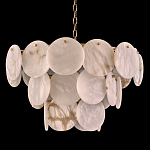 Люстра трехъярусная с подвесками из округлых элементов Cryptocrystalline Stone варинант исполнения - 1 | Loft Concept в Челябинске