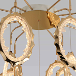 Потолочный светильник светодиодный с золотистым каркасом Ring of Fire варинант исполнения - 2 | Loft Concept в Челябинске