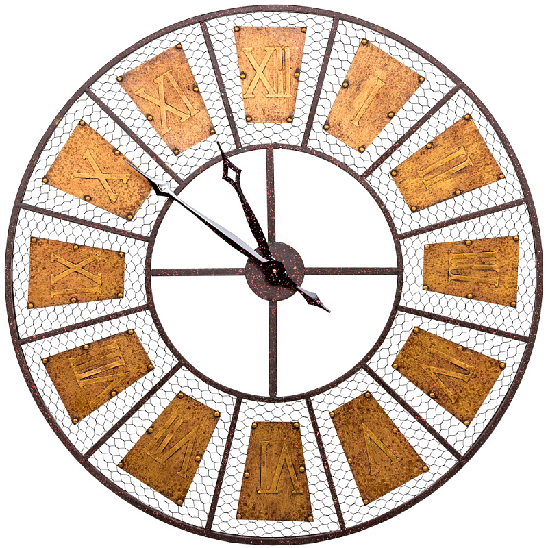 Часы настенные из металла в стиле лофт Clock with History Бронза Черный Часы настенные из металла в стиле лофт Clock with History Бронза Черный в Челябинске | Loft Concept