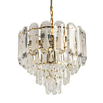 Люстра многоярусная с овальными прозрачными подвесками 36 см Harmonica варинант исполнения - 1 | Loft Concept в Челябинске