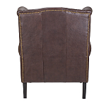 Кресло из натуральной кожи на 4-х деревянных ножках из массива бука Thomas Armchair brown варинант исполнения - 3 | Loft Concept в Челябинске