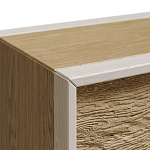 Тумба 2 ящика с подсветкой на рельефном фасаде Warm Industrial варинант исполнения - 9 | Loft Concept в Челябинске