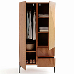 Шкаф с геометрическим рисунком на дверцах Anders Dark Wood варинант исполнения - 4 | Loft Concept в Челябинске