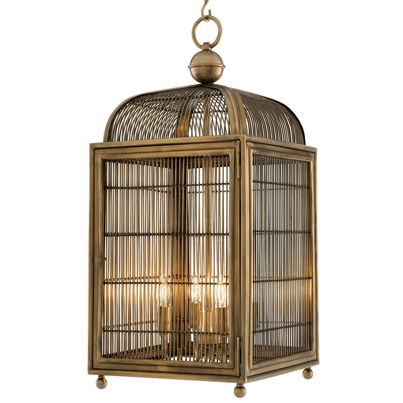 Люстра Lantern Falcon Латунь Античная полированная Люстра Lantern Falcon Латунь Античная полированная в Челябинске | Loft Concept