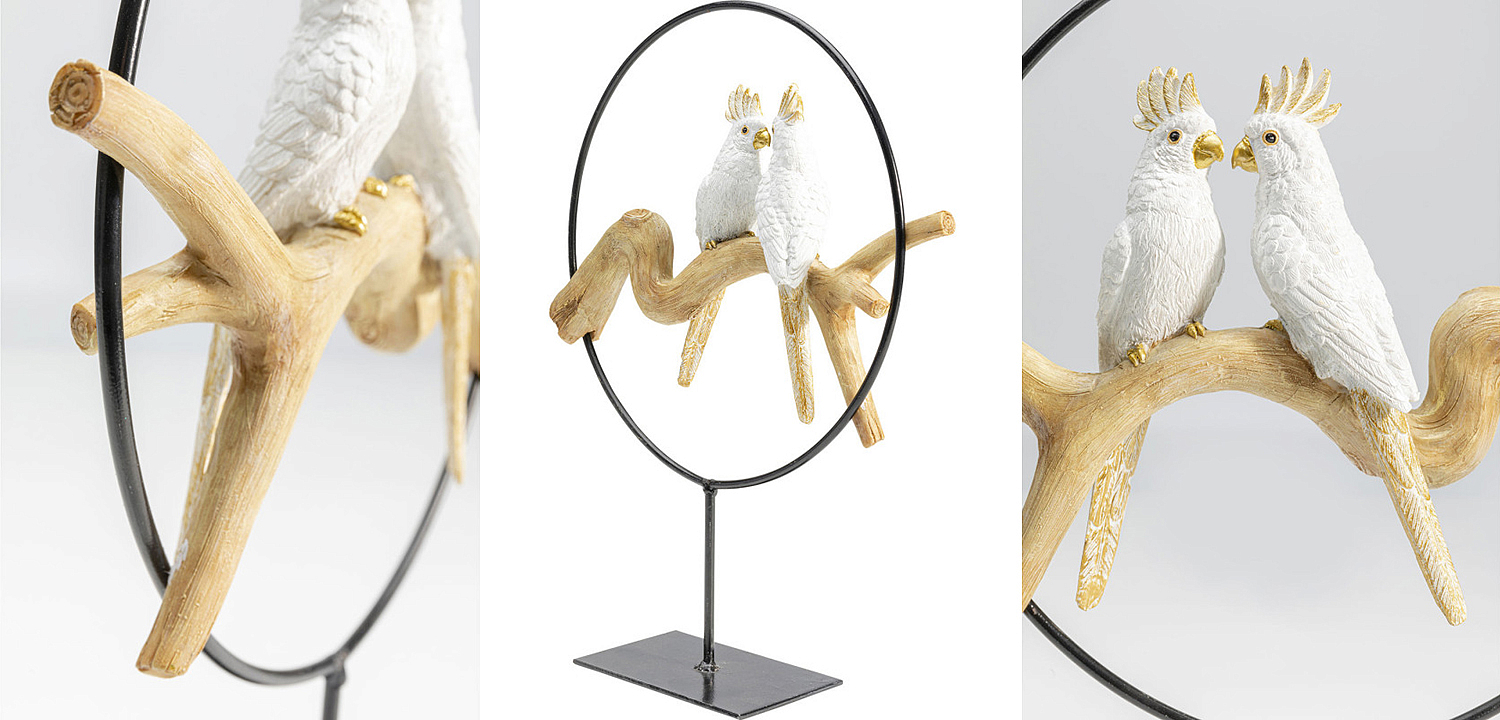 Статуэтка White Parrots in a ring Статуэтка White Parrots in a ring - Loft-Concept в Челябинске