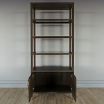 Стеллаж со стеклянными полками Elsa Dreams Walnut варинант исполнения - 4 | Loft Concept в Челябинске