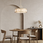 Подвесной светильник цвета латунь с белым матовым плафоном с геометрическим рисунком Feiss варинант исполнения - 8 | Loft Concept в Челябинске