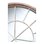 Зеркало-окно настенное в венецианском стиле с деревянной рамой бежевого цвета Venetian Smooth варинант исполнения - 2 | Loft Concept в Челябинске