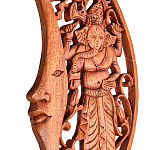 Панно из дерева Ганеша и месяц Panel With Animals варинант исполнения - 3 | Loft Concept в Челябинске