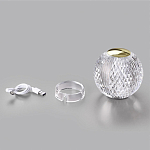 Настольная лампа с прозрачным шарообразным плафоном на цилиндрической подставке Crystal Globule варинант исполнения - 3 | Loft Concept в Челябинске