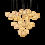 Люстра подвесная с квадратными плафонами из натурального камня Glowing Spheres варинант исполнения - 6 | Loft Concept в Челябинске