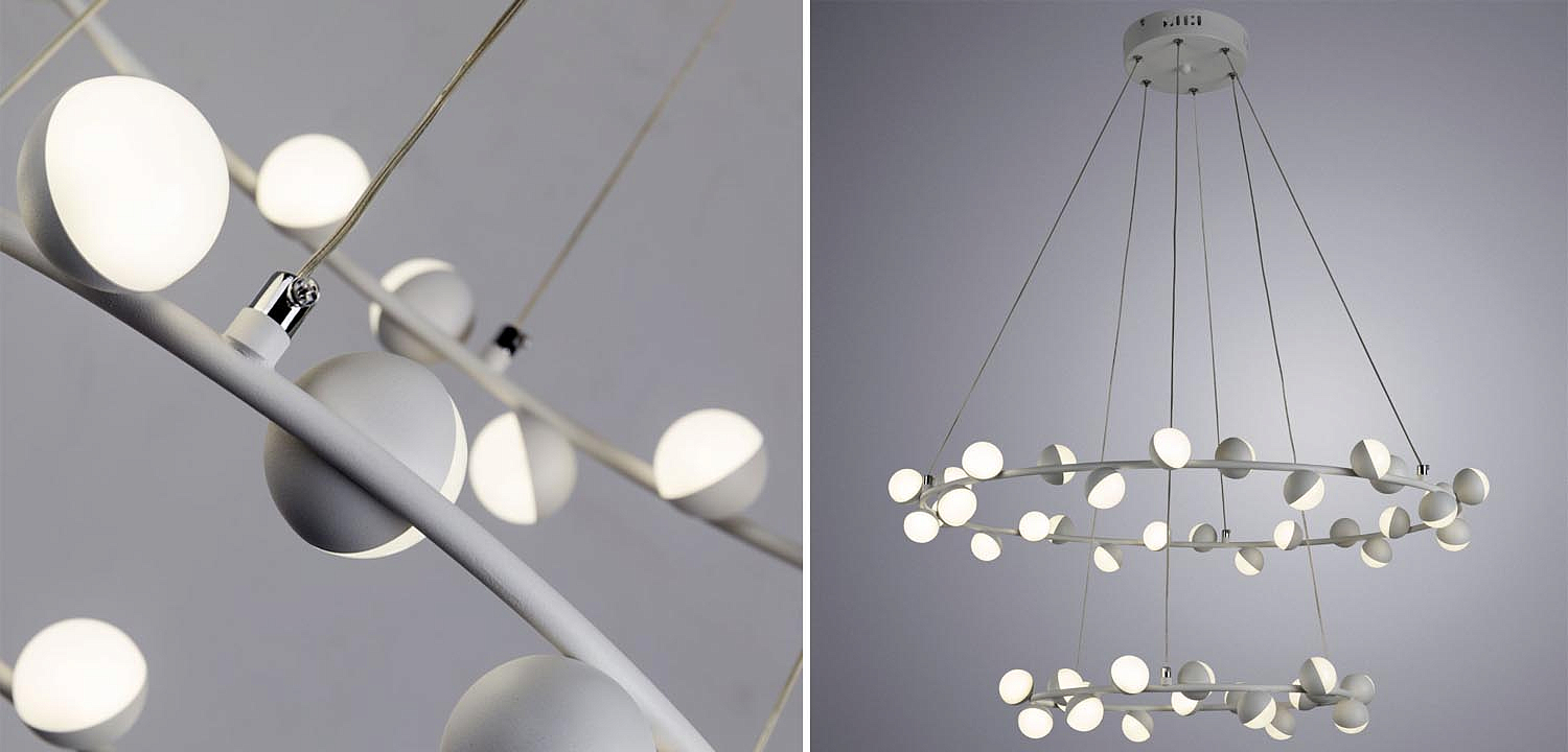 Люстра Vilelme Chandelier white double Люстра Vilelme Chandelier white double - Loft-Concept в Челябинске