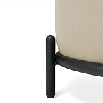 Банкетка овальная бежевый велюр на 4-х металлических ножках черного цвета SANJAY варинант исполнения - 4 | Loft Concept в Челябинске