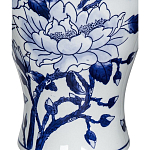 Ваза с бело-синей росписью и изображением цветов Blue & White Ornament варинант исполнения - 1 | Loft Concept в Челябинске