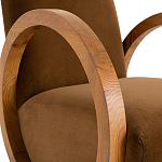 Кресло с круглыми деревянными подлокотниками Modesto Chair варинант исполнения - 5 | Loft Concept в Челябинске