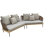 Диван садовый угловой Counter серый варинант исполнения - 1 | Loft Concept в Челябинске