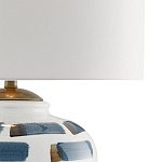 Настольная лампа керамическая с белым тканевым абажуром Perfect White Canvas варинант исполнения - 1 | Loft Concept в Челябинске