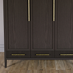 Большой Шкаф Primo Темный орех с 3 дверьми и 3 выдвижными ящиками варинант исполнения - 2 | Loft Concept в Челябинске