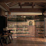 Обои ручная роспись The Art of Learning and Steps for the Flowers by Teo Yang Special Colourway on purple painted Xuan paper варинант исполнения - 1 | Loft Concept в Челябинске