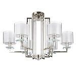 Люстра с 6-ю цилиндрическими плафонами из стекла Laurent варинант исполнения - 3 | Loft Concept в Челябинске