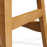 Барный стул со спинкой и подлокотниками на 4-х деревянных ножках Кремовый Велюр Ava Charm варинант исполнения - 7 | Loft Concept в Челябинске