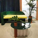 Дизайнерский журнальный стол с рельефным основанием Dutynor варинант исполнения - 3 | Loft Concept в Челябинске
