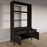 Стеллаж Primo с ящиками Темный орех варинант исполнения - 7 | Loft Concept в Челябинске